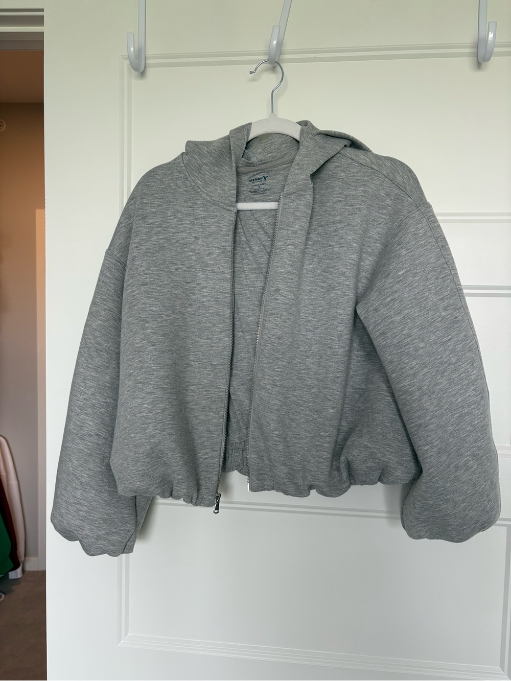 Bounce fleece bubble hem hoodie sweatshirt